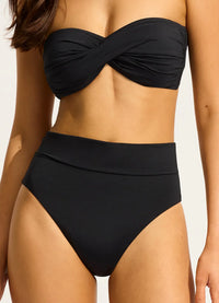 Seafolly Collective Roll Top Bottom Black