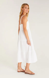 Analise Gauze Midi Dress White