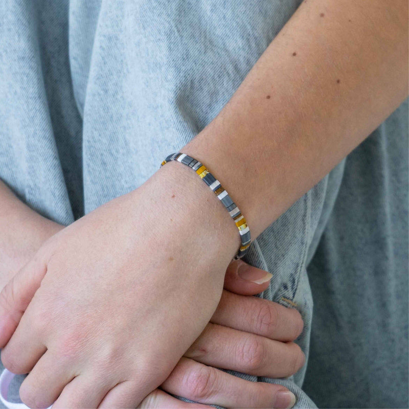 STORMY - Tila Bead Bracelet | Single: 6.50 Inches - M