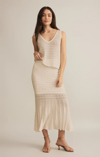 Soria Crochet Skirt Sea Salt