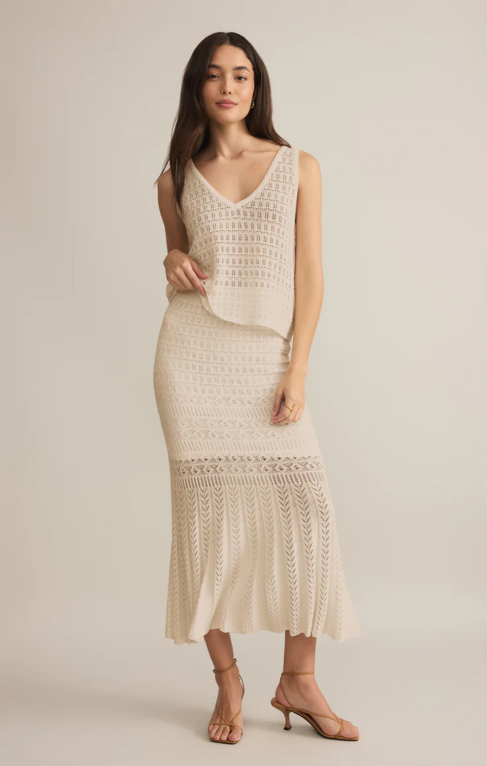 Soria Crochet Skirt Sea Salt