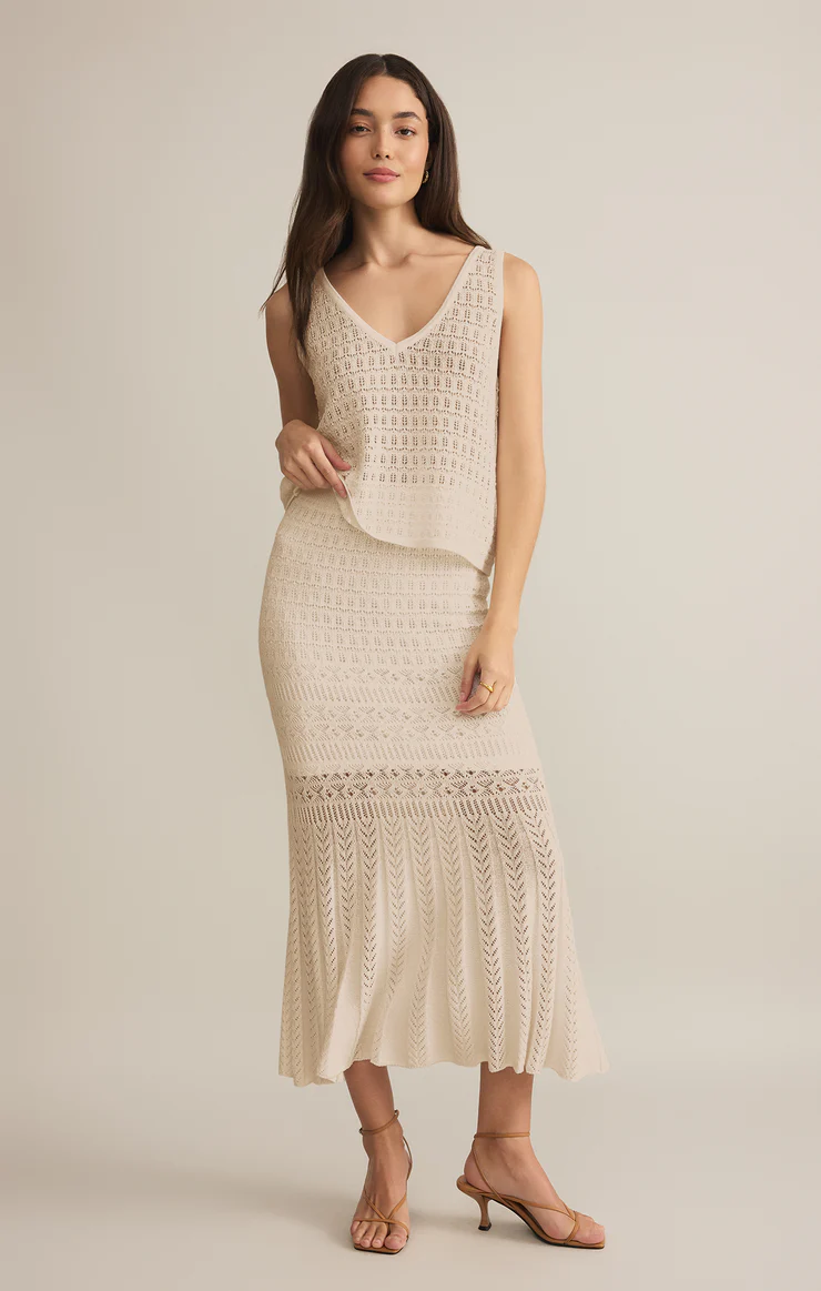 Soria Crochet Skirt Sea Salt