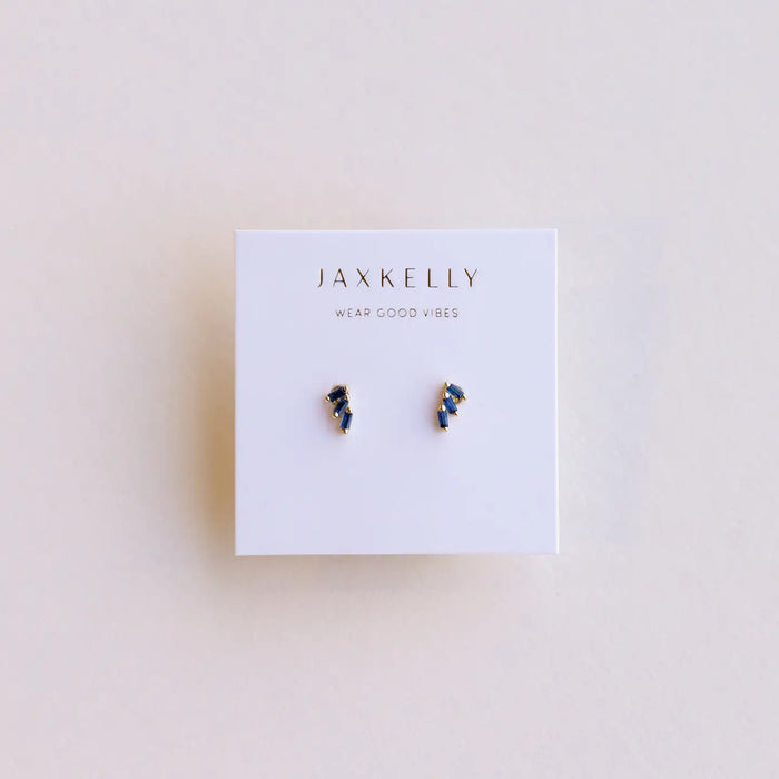 Offset Trio Earring Sapphire