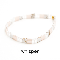 VANILLA BLUSH - Tila Bead Bracelets: 6.50 inches - M / Peach