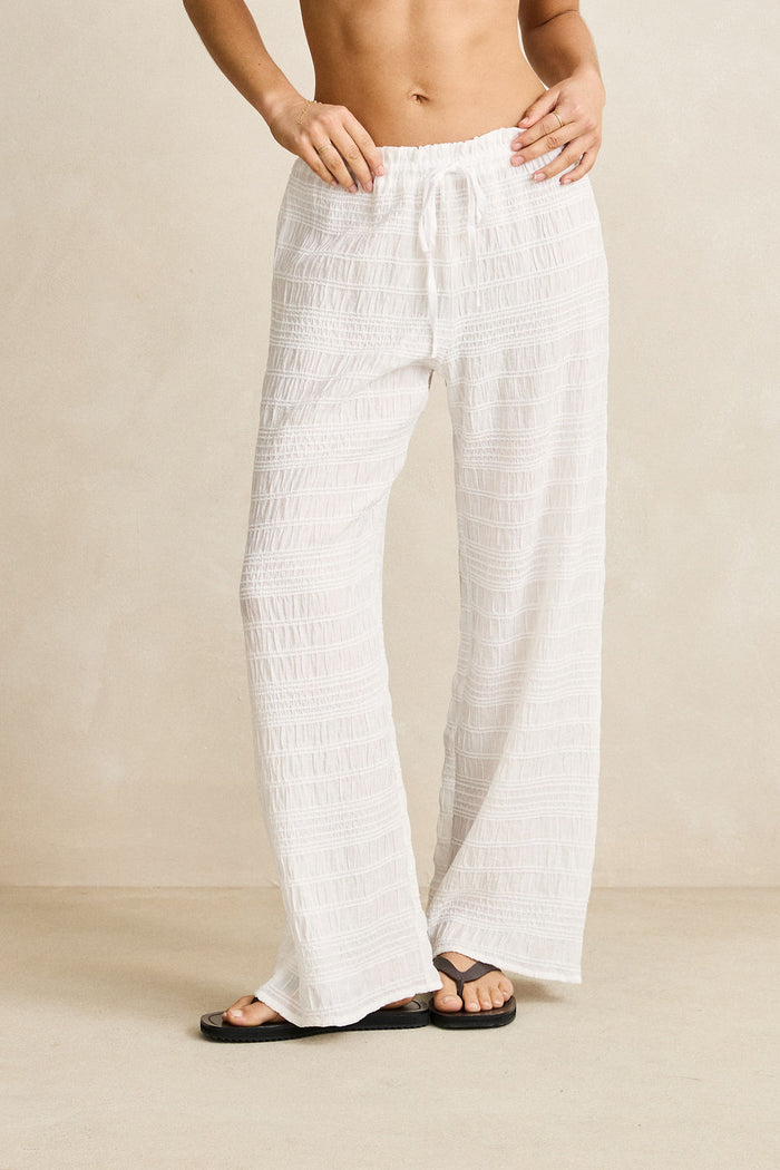 Sandy Cove Beach Pant White