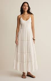 Behati Eyelet Midi Dress White