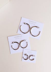 Silver Hoop - Smooth - Earrings