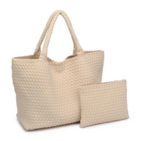 Sky's the Limit Large Tote Cream