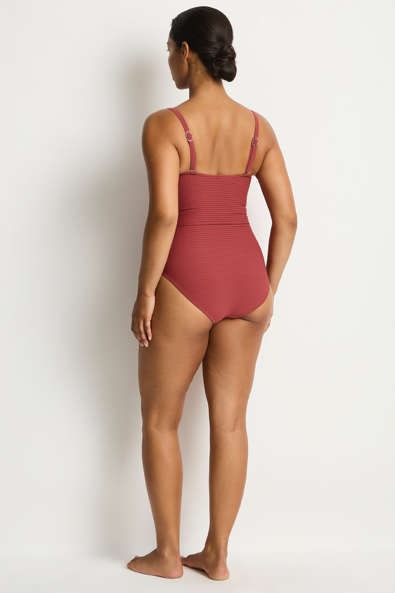 Spinnaker U Bar Bandeau One Piece Terracotta
