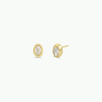Oval Bezel - White CZ