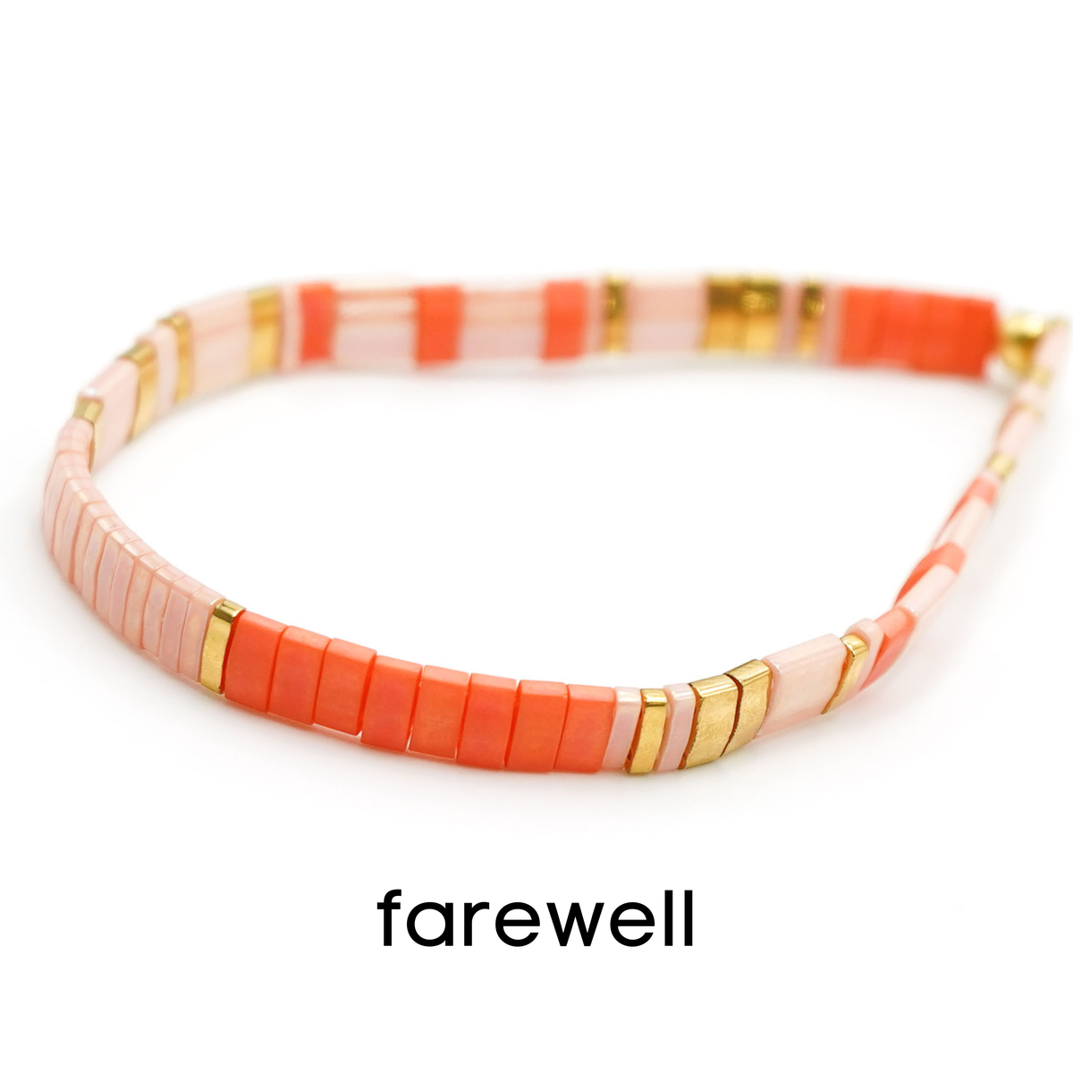 VANILLA BLUSH - Tila Bead Bracelets: 6.50 inches - M / Farewell