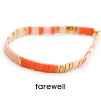 VANILLA BLUSH - Tila Bead Bracelets: 6.50 inches - M / Peach
