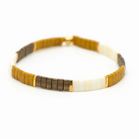 Desert Sands- Tila Bead Bracelet | Single: 6.50 Inches - M