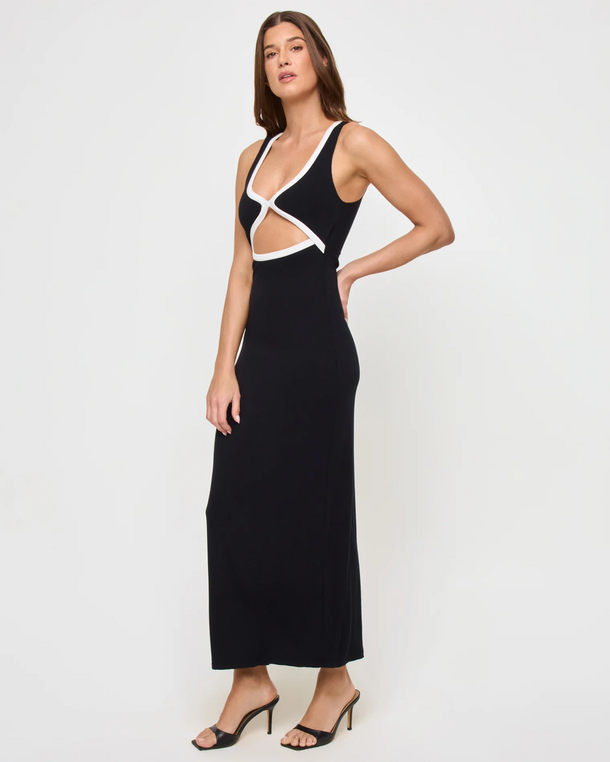Steph Dress Black/Cream