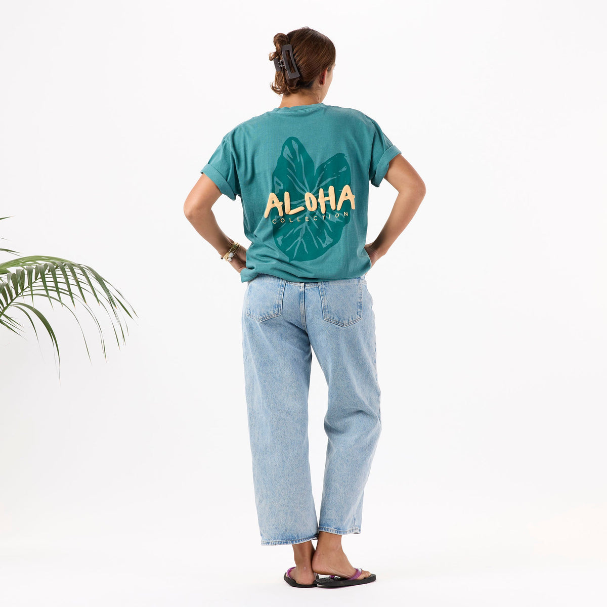 Aloha Kalo Tee Tropical Emerald