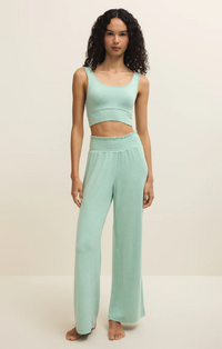 Zoe Brushed Jersey Tank Bra Crystal Green