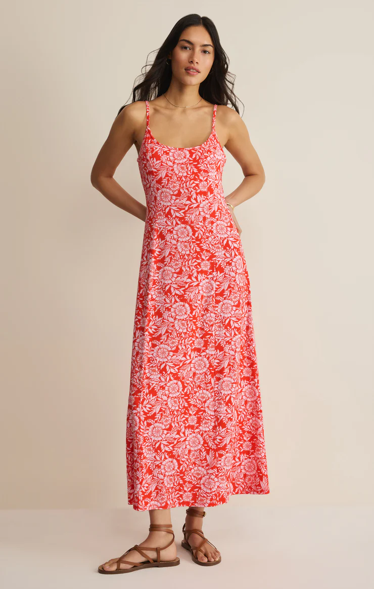 Charisma Ona Floral Midi Dress Lychee