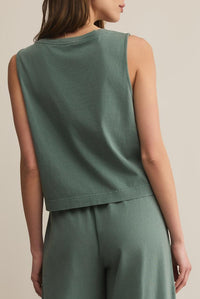 Sloane V Neck Top Hunter Green