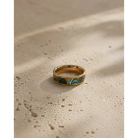 Del Mar Ring | Gold Abalone Shell