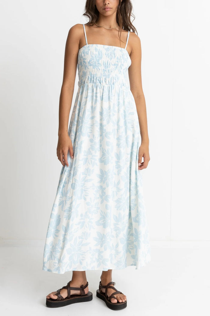 Grace Floral Shirred Midi Dress