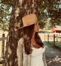 The Parker - Palm Straw Hat - Smoky