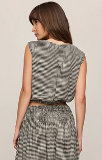 Merit Cropped Gingham Top