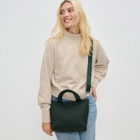 Sky's the Limit Small Woven Tote Olive