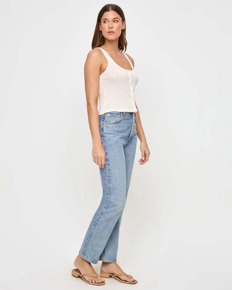 Jeanie Pointelle Tank Cream