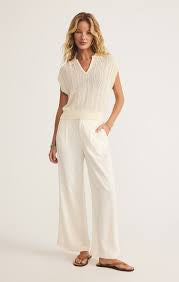 Lauden Crochet Polo Sea Salt