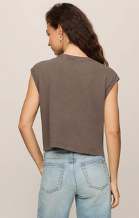 Flex Cropped Muscle Tee Pebble Coast