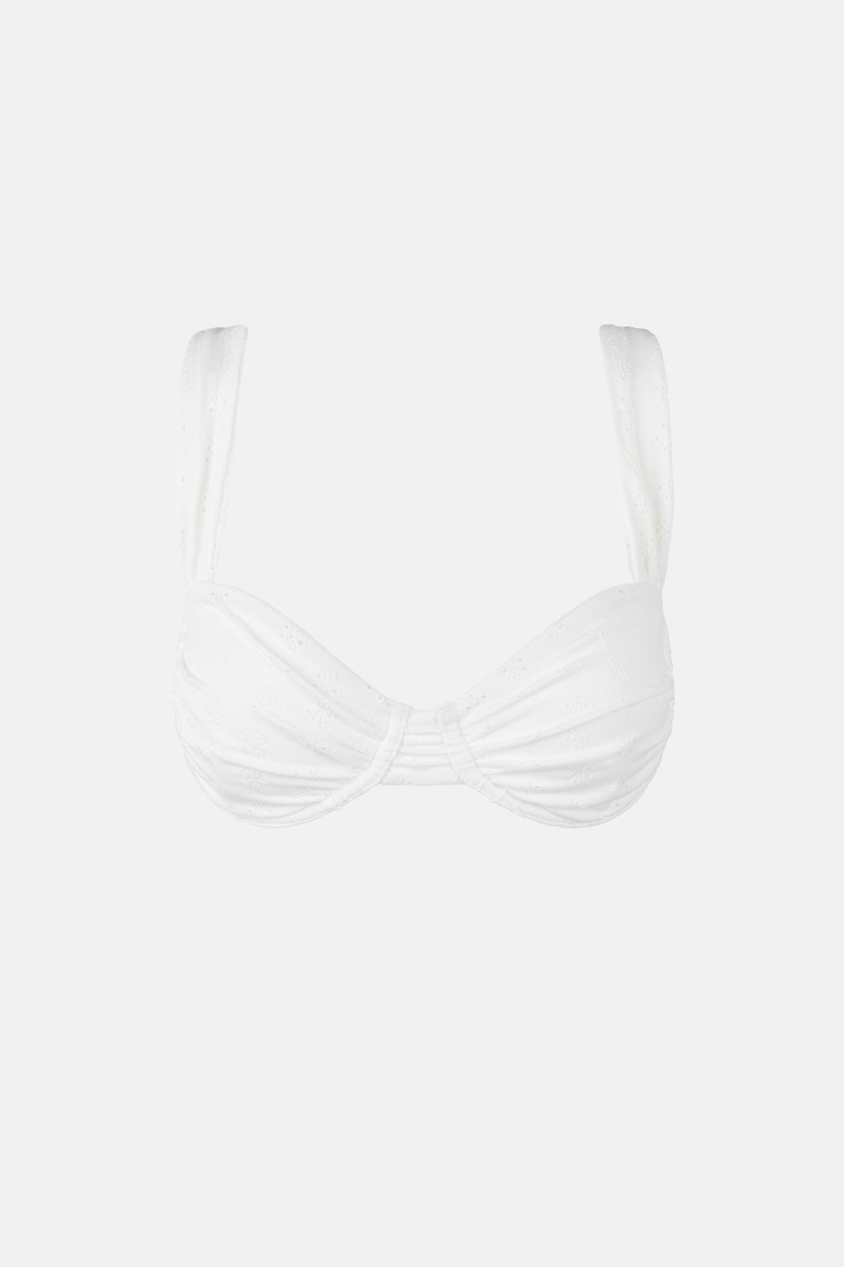 Broderie Underwire Bralette Top Off White