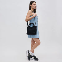 Sky's the Limit Small Woven Tote Black