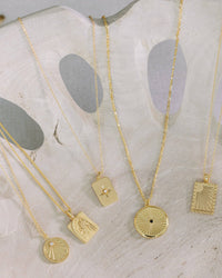 Gold Palm Pendant Necklace
