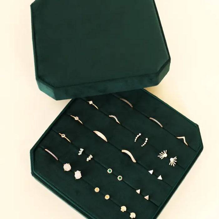 Velvet Jewelry Box Emerald