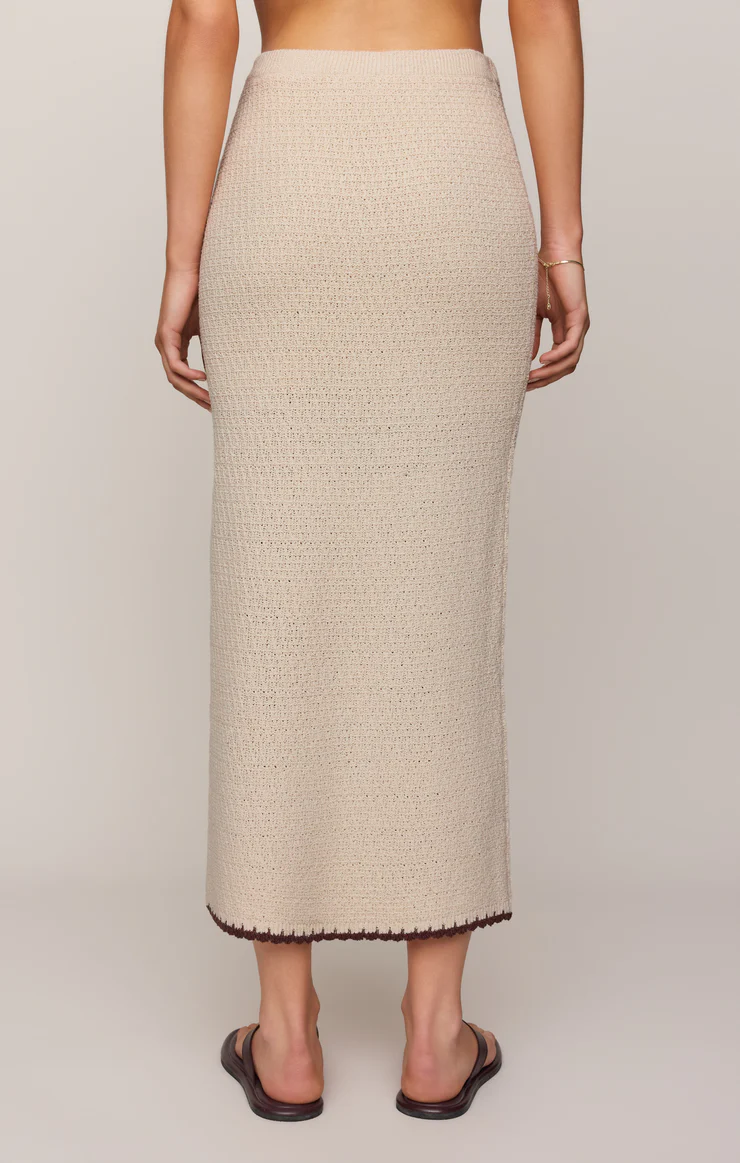 Yessenia Whipstitch Skirt Linen