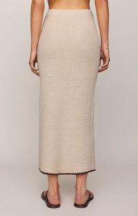Yessenia Whipstitch Skirt Linen