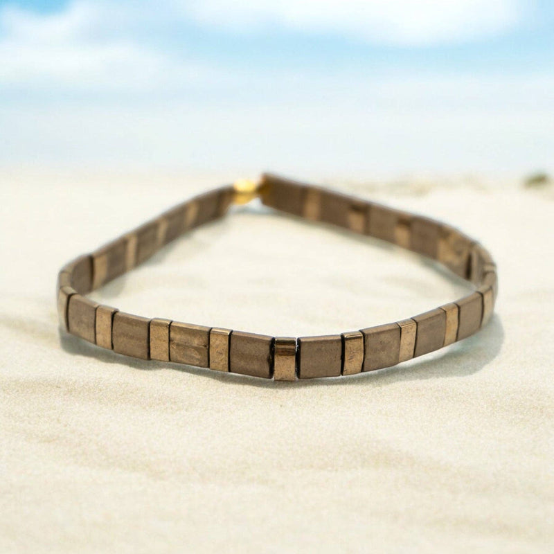RUSTY - Tila Bead Bracelet | Single: 6.50 Inches - M