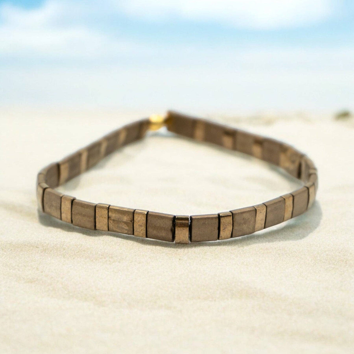 RUSTY - Tila Bead Bracelet | Single: 6.25 Inches - S