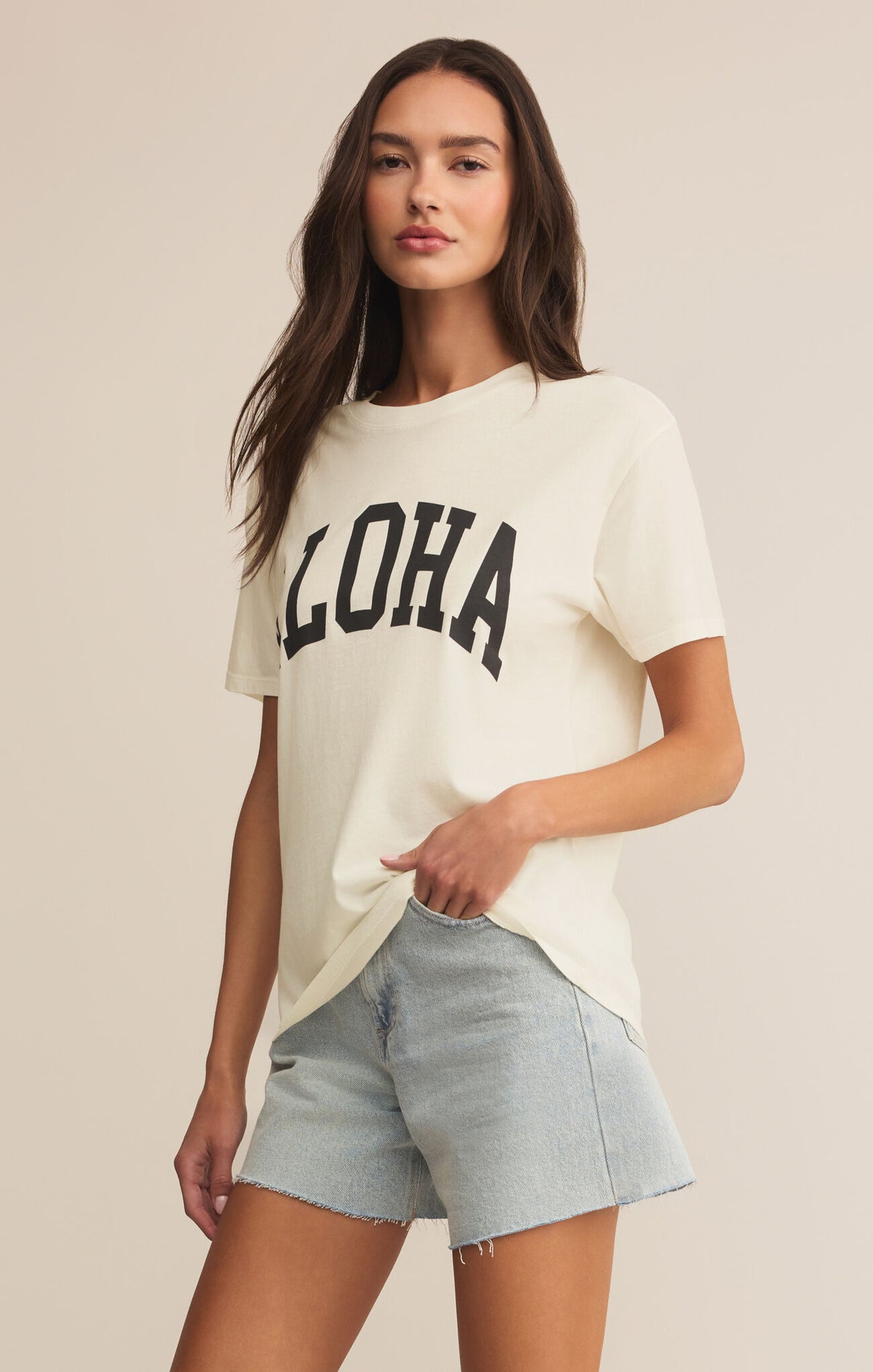 Boyfriend Aloha Tee Sea Salt