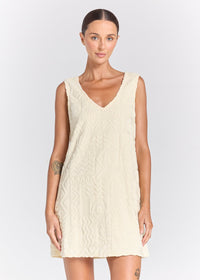 Mai Tai Towelling Dress Pearl