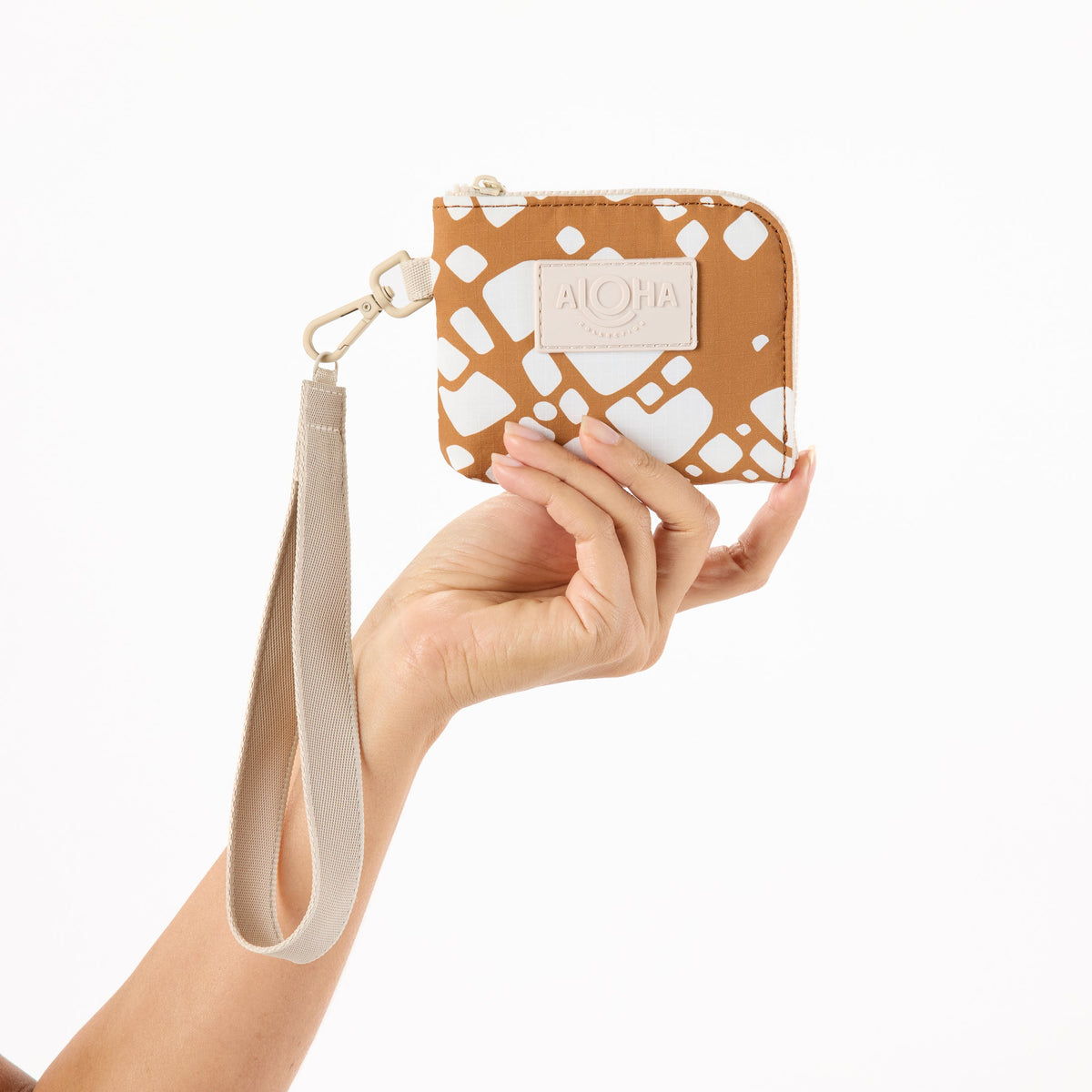 Textile Cone Go To Wristlet Brown Sugar