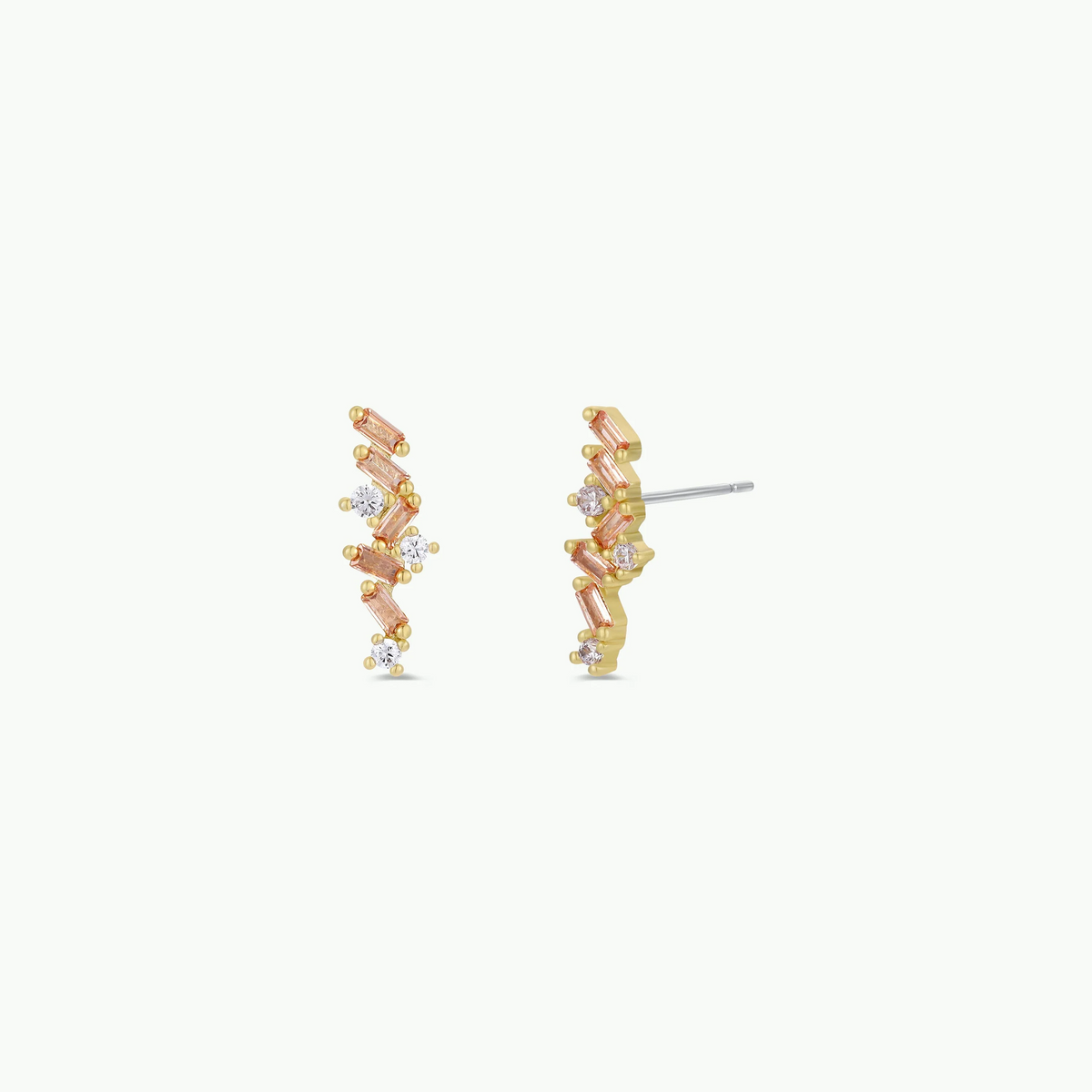 Cascading Baguette Drop Earring