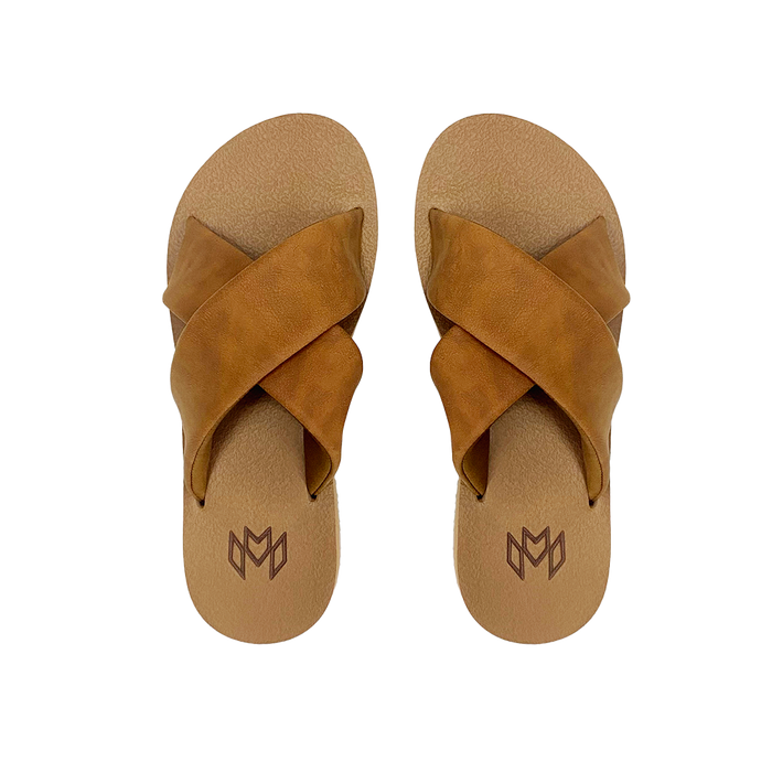 Ellie Cross Sandal Saddle