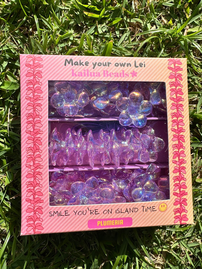 Make Your Own Plumeria Lei Translucent Purple