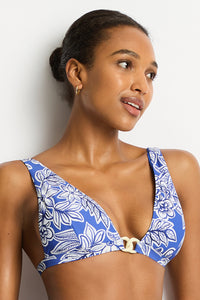 Palmera Chain Link Longline Top Blue