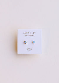 Simple Stud Fire Opal