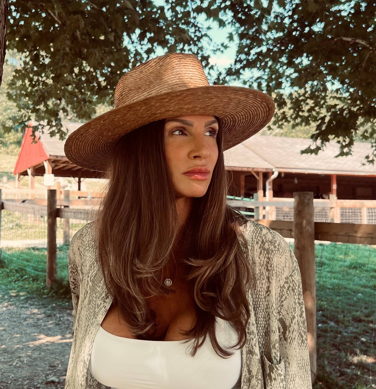 The Parker - Palm Straw Hat - Smoky