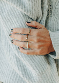 Gold Rings - Ridged: 8