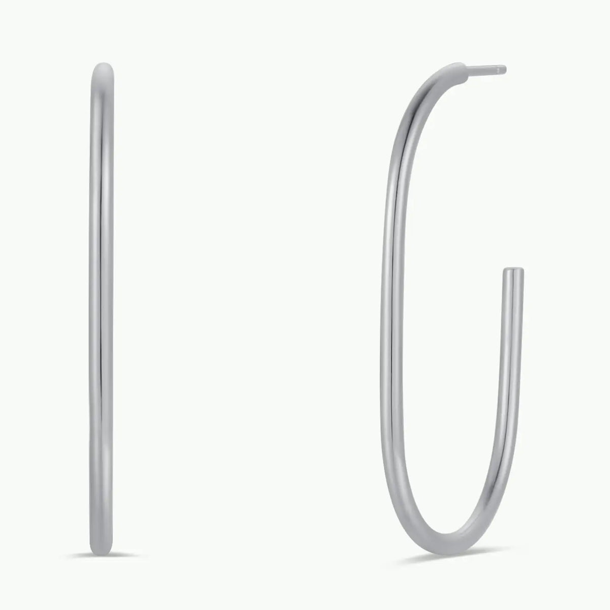 Silver Open Large Hoop