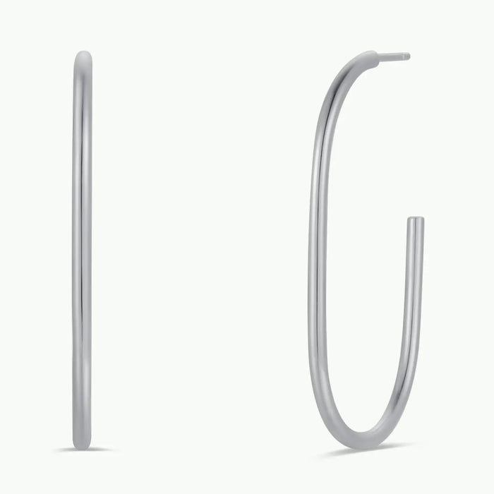 Silver Open Large Hoop